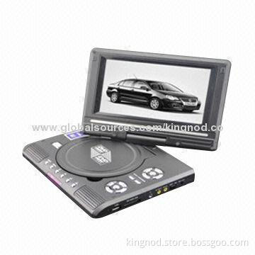 Portable DVD Player with High-resolution, Supports USB, SD Card, Games, MS Card and MMC